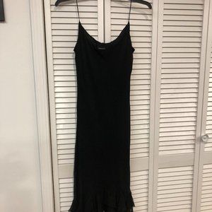 100% Silk Black Dress with handkerchief bottom